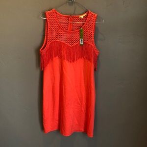 Orange fringe dress